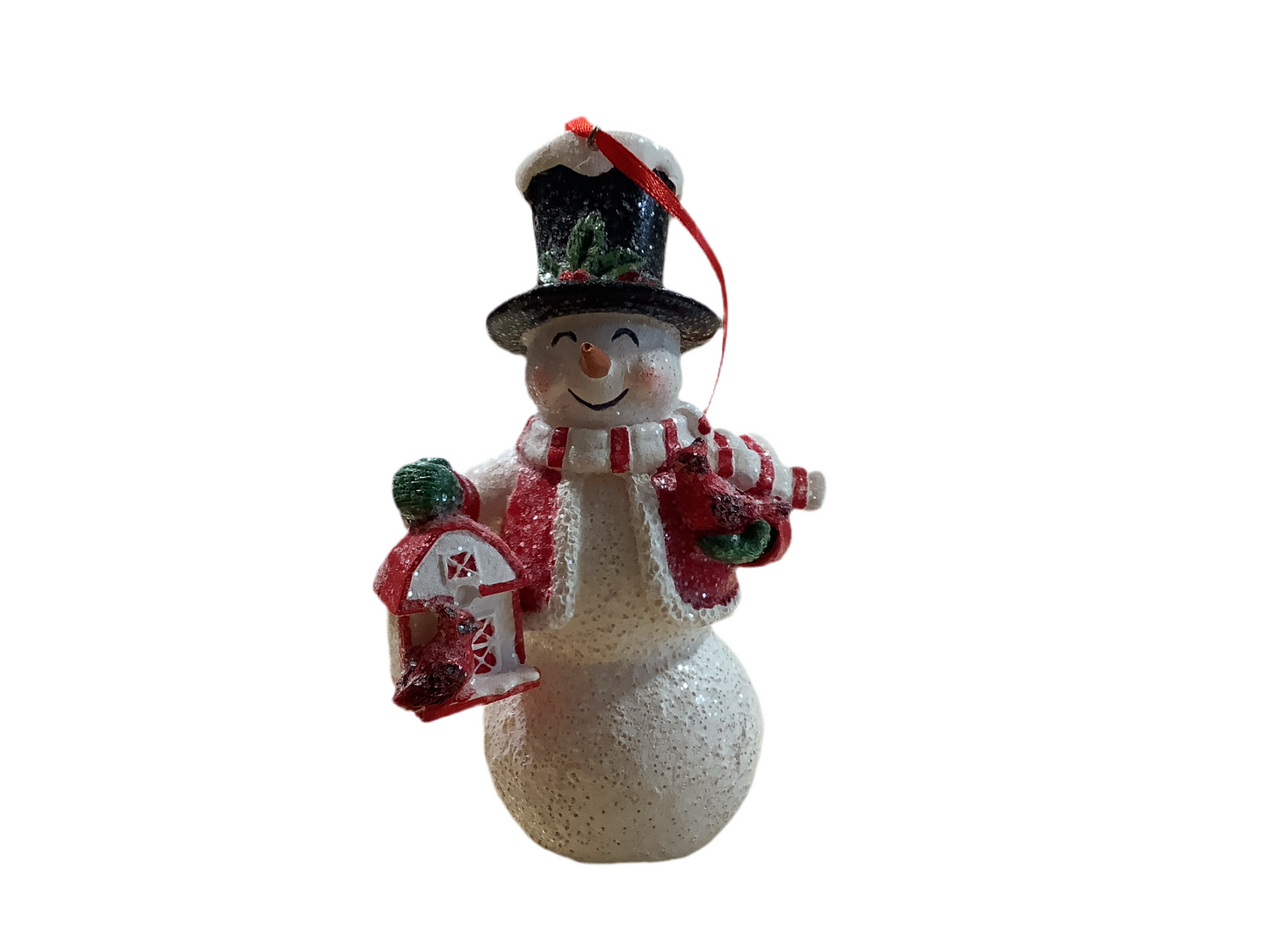 RZ7003 Ornament/ Snowman w birdhouse