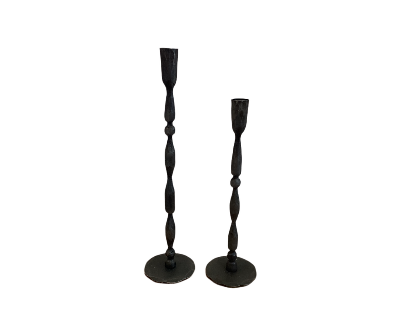 Candle Holder Blk Iron