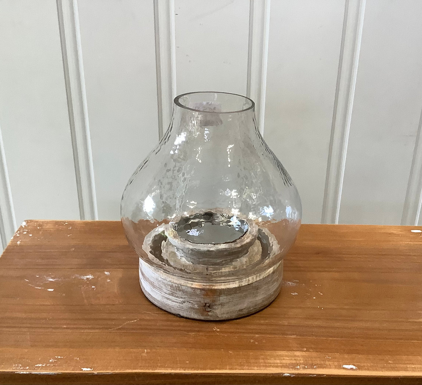 CB189 - Candle Holder w/ Dome Glass Shade