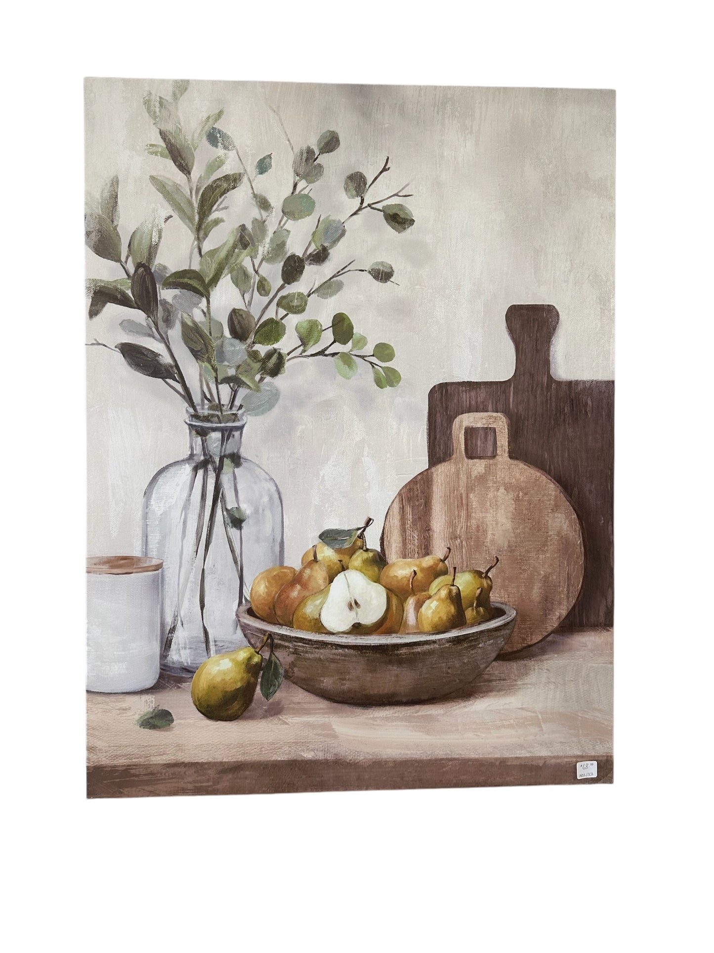 Wall Hanging- Bowl of Pears w/cutting boards (NOS133)
