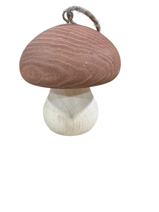 CMC590- Ornament / Wood Mushroom