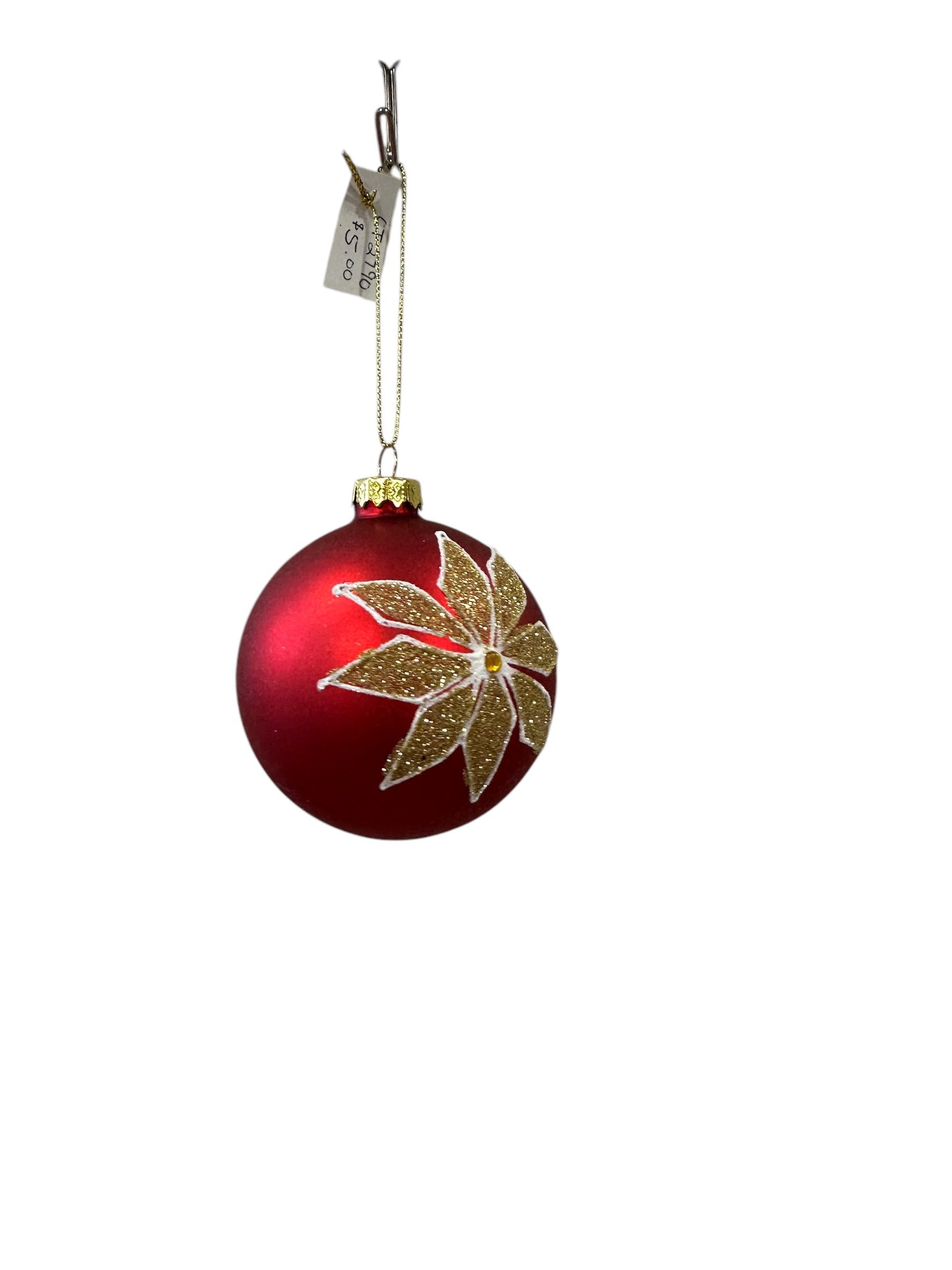 CT2790- Christmas ball / red/ gold